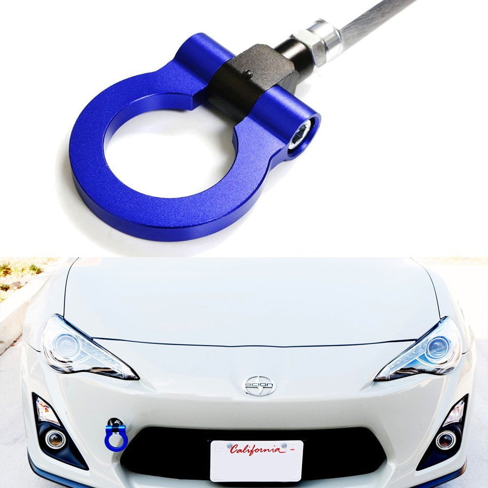 Blue Track Racing Style CNC Aluminum Tow Hook Ring For Scion FRS Subaru BRZ WRX