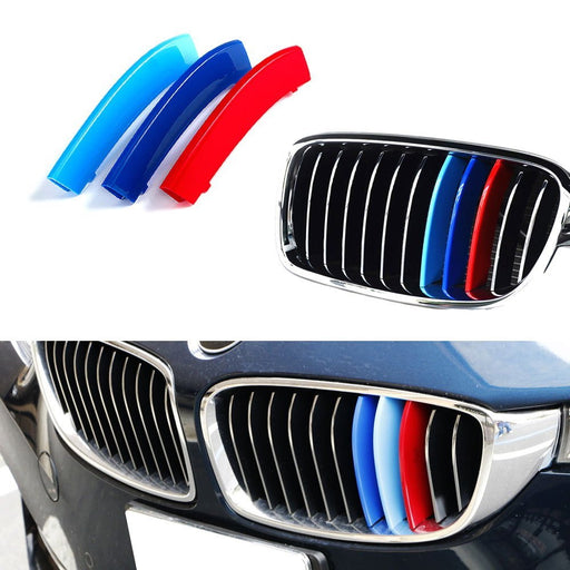 M-Sport 3-Color Grille Insert Trims For BMW F32 4 Series w/Standard Kidney Grill