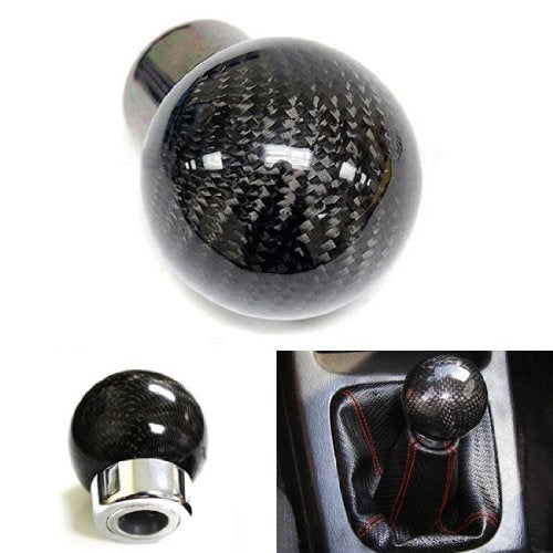 Real Carbon Fiber Shift Knob Fit For Honda Acura Mazda Mitsubishi Nissan, etc