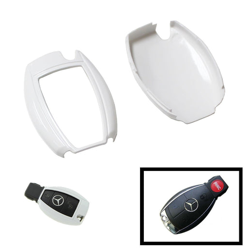 Exact Fit Glossy White Remote Smart Key Fob Shell For Mercedes C E S M Class etc