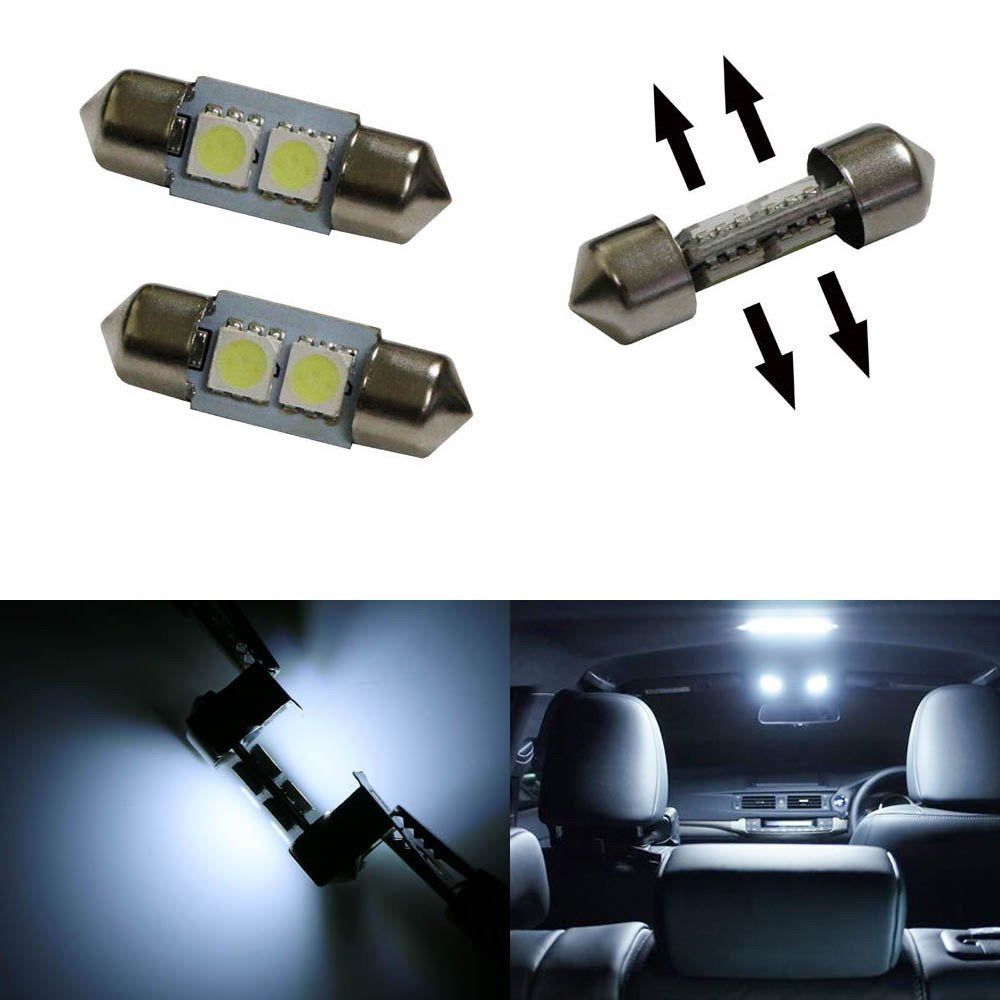 Double Side 4-SMD 1.25" DE3175 DE3022 LED Bulbs Fit Car Interior Map Dome Lights