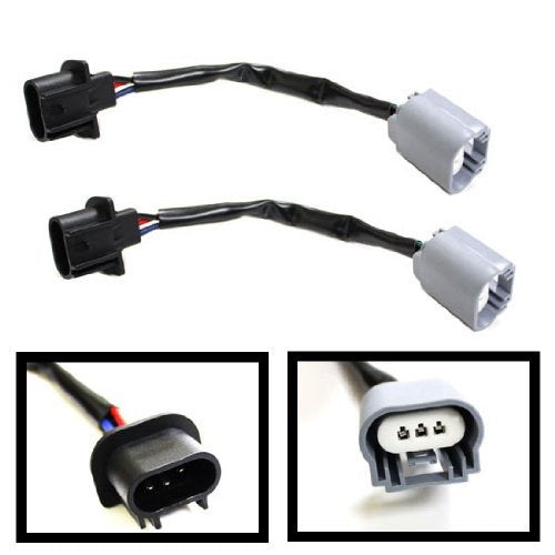 (2) H13 9008 Ceramic Wire Wiring Harness Sockets For Headlights Fog HID Halogen