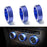 Blue Anodized Aluminum AC Climate Control Ring Knob Covers For VW MK7 Golf GTI