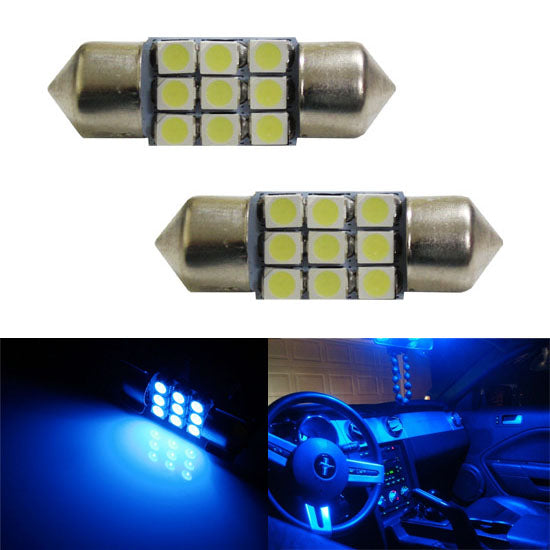 9-SMD-1210 1.25" 31mm, 1.5" 36mm or 1.72" 42mm Festoon Dome LED Bulbs-iJDMTOY