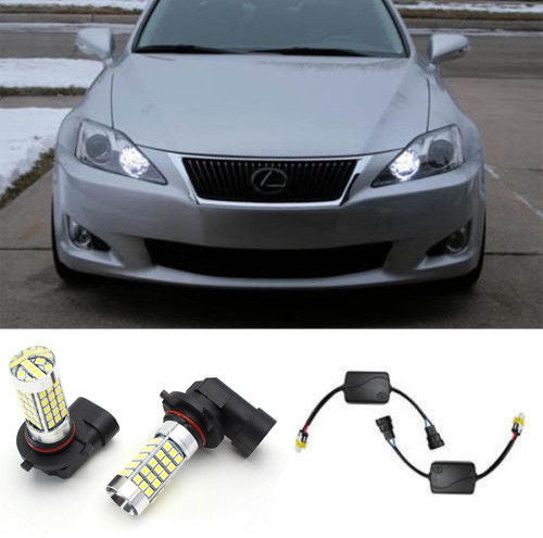 6000K White 9005 LED DRL Kit For Lexus Toyota High Beam Daytime Running Lights