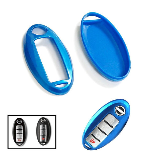 Exact Fit Gloss Blue Smart Key Fob Shell For Nissan Armada Rogue GTR Murano Leaf