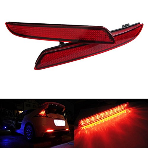 Red Lens LED Bumper Reflectors For Honda CR-Z CRV Insight taillight brake lights