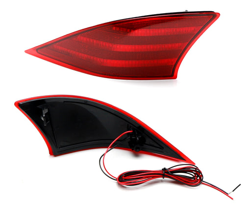 OE-Red Lens Red LED Rear Bumper Reflector Lights For Lexus 14-20 IS250 IS350 ISF