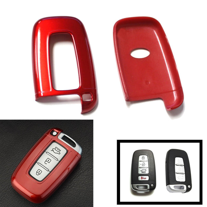 Exact Fit Glossy Red Remote Smart Key Key Shell Holder Cover For Hyundai or Kia