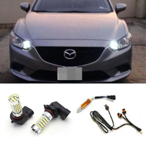 Xenon White 69-SMD 9005 LED Hi-Beam DRL Kit for Mazda3 Mazda3 Sport Mazda6