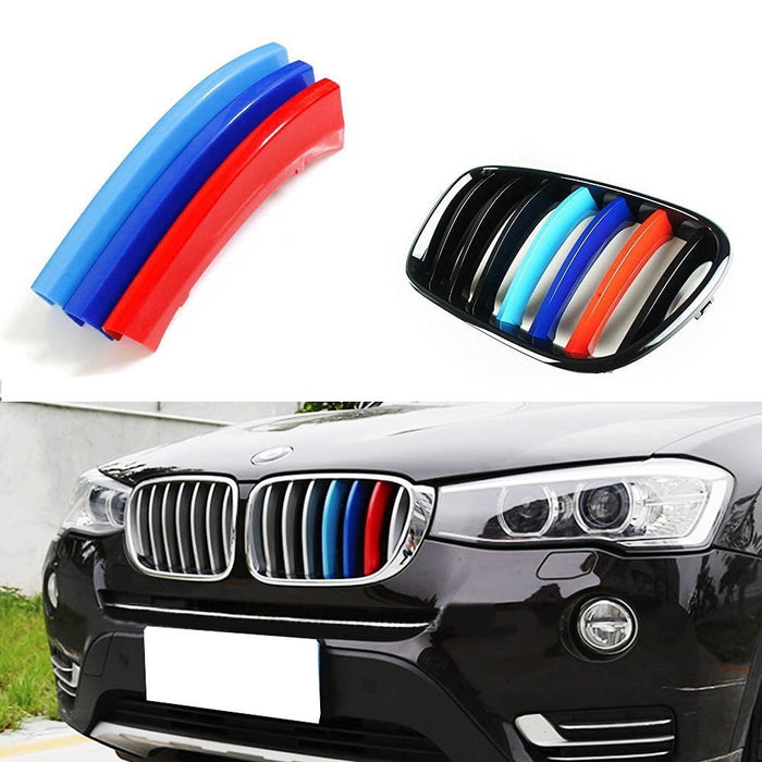 Exact Fit ///M-Color Grille Insert Trims For BMW F25 X3 F26 X4 Kidney Grill