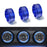 Blue Aluminum AC Climate Control Knob Ring Covers For Subaru Impreza WRX/STi