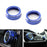 Blue Anodized Aluminum AC Climate Control Ring Knob Covers For 16-21 Honda Civic