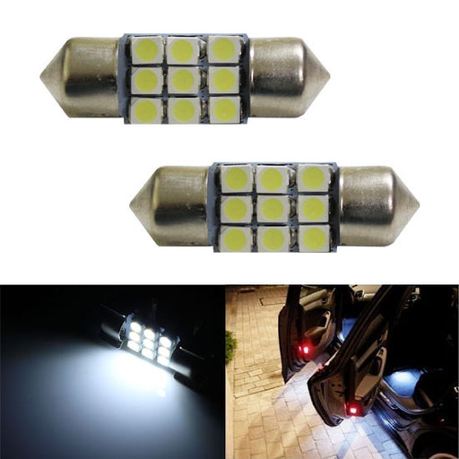 Xenon White 9-SMD-1210 1.25" DE3175 DE3022 LED Bulbs For Step Side Door Lights