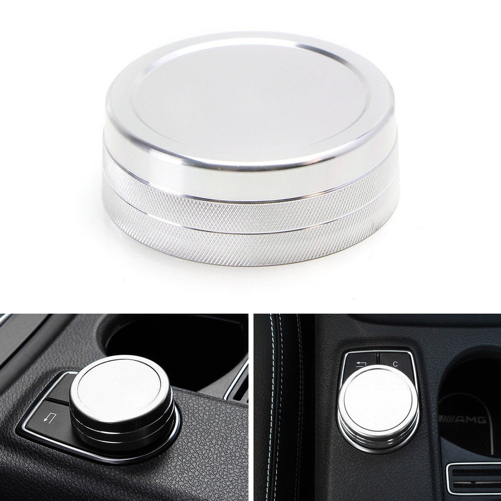 Silver Center Console Knob Wheel Cover For Mercedes A B C E S CLA GLA GLK ML etc