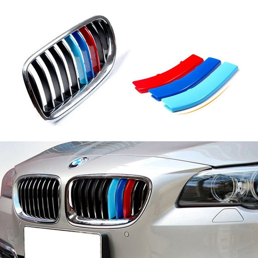 M-Sport 3-Color Grille Insert Trims For BMW F10 F11 5 Series Center Kidney Grill