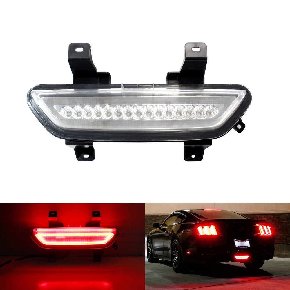 Euro Style 3-IN-1 LED Rear Fog Light Brake/Reverse Light For 15-17 Ford Mustang