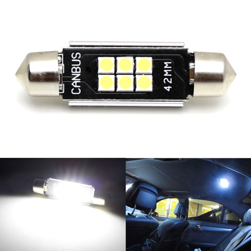 1pc HID White 8-SMD Error Free 578 2112 6411 LED Dome Tunk Area Cargo Light Bulb