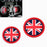 73mm Red Union Jack UK Flag Style Coasters For MINI Cooper Front Cup Holders