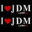 (2pc) I Love JDM Vinyl Decal Stickers featured by JDMTOY LED Light Expert