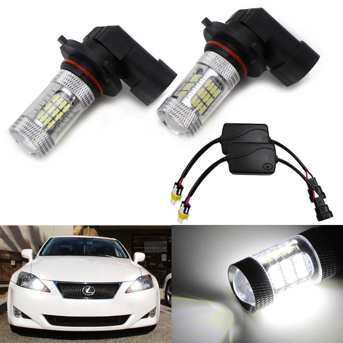 Xenon White 52-SMD 9005 LED High Beam Daytime Running Lights For Lexus Toyota