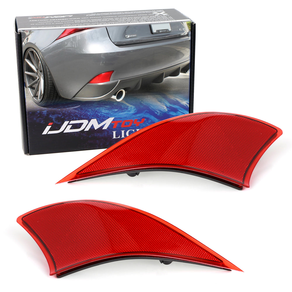 OEM-Spec Red Rear Bumper Reflector Lens Assy For Lexus IS IS250 IS300 IS350 IS-F