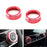 Red Anodized Aluminum AC Climate Control Ring Knob Covers For 16-21 Honda Civic