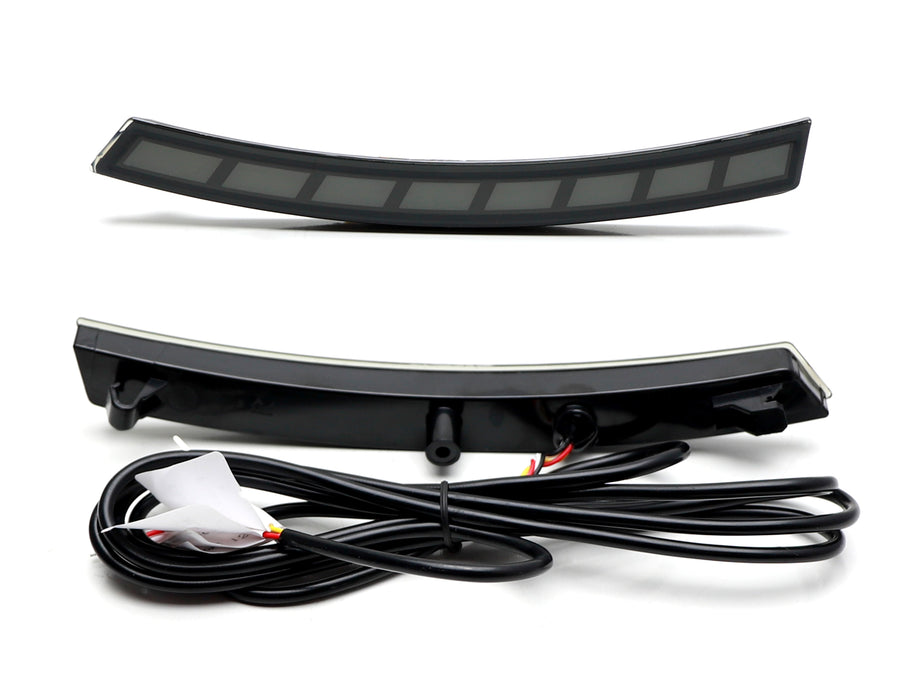 Dark Lens White/Amber Sequential Blink LED Front Side Markers For 23+ Honda CRV