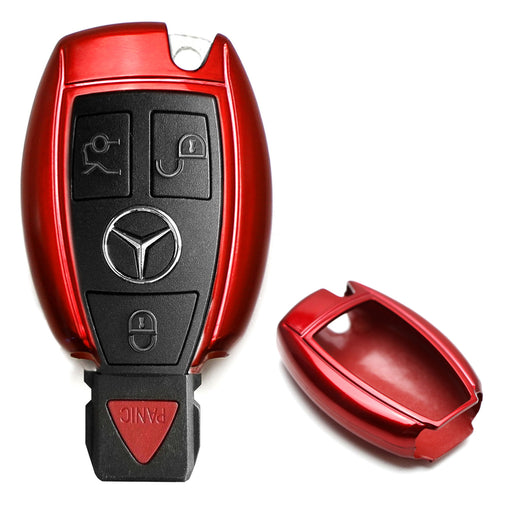 Exact Fit Glossy Red Remote Smart Key Fob Shell For Mercedes C E S M Class, etc