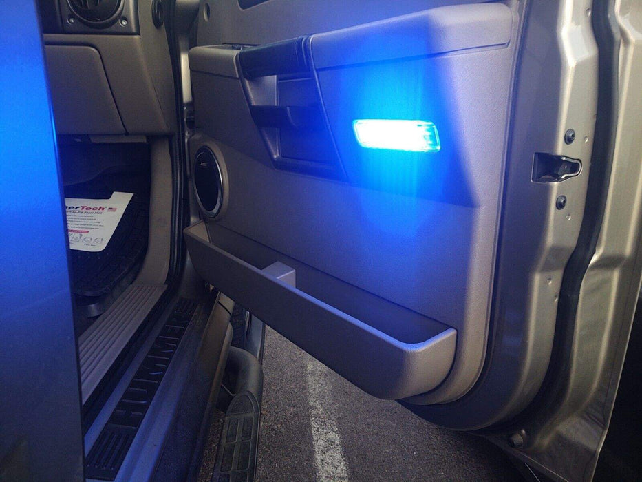 Blue LED Side Door Courtesy Lights For GM Escalade Silverado Suburban Hummer H2