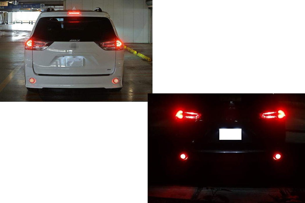 Smoked Lens 21-SMD LED Bumper Reflectors For Toyota Sienna Corolla, Scion xB iQ