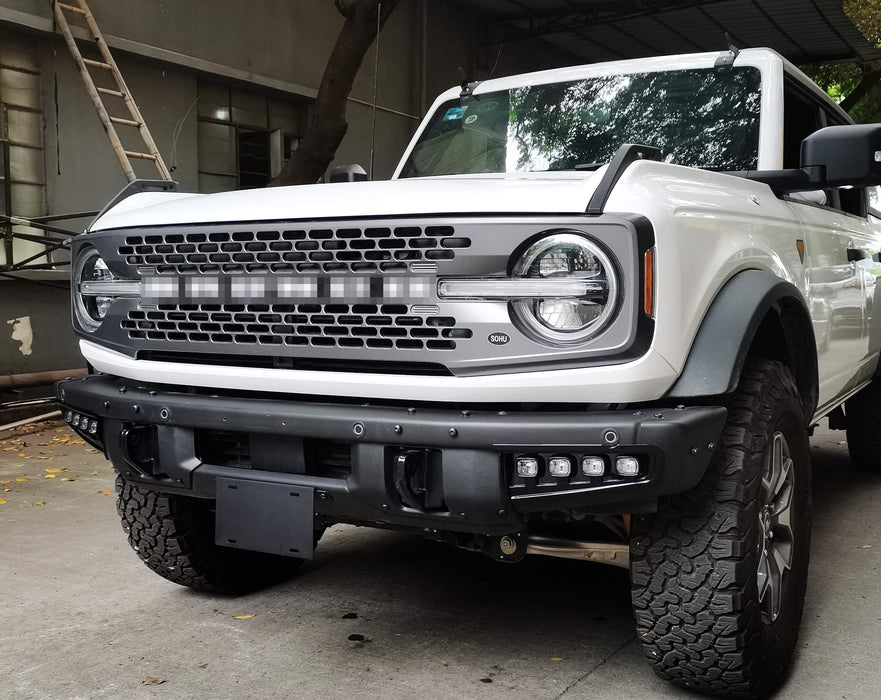 Modular Bumper Fit White/Amber Switchback LED DRL Fog Lights For G6 Ford Bronco