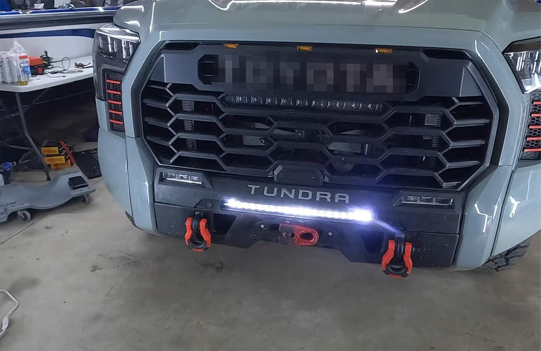 Lower Grille Mount 100W LED Light Bar w/Brackets, Wiring For 22-up Toyota Tundra