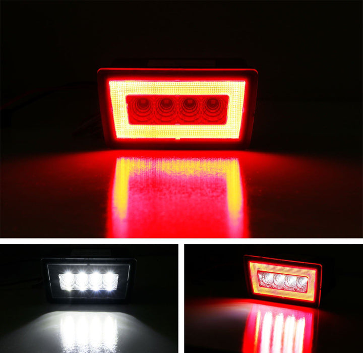 Clear Lens w/Red Reflector 3-In-1 LED Rear Fog Light For Impreza WRX Crosstrek