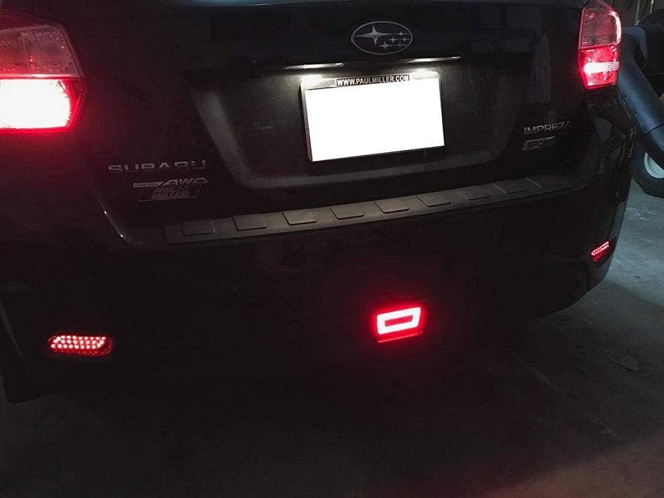 Clear Lens w/Red Reflector 3-In-1 LED Rear Fog Light For Impreza WRX Crosstrek