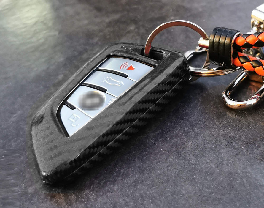 Real/Genuine Black Carbon Fiber Smart Key Fob Shell For BMW X1 X4 X5 X6 5 Series