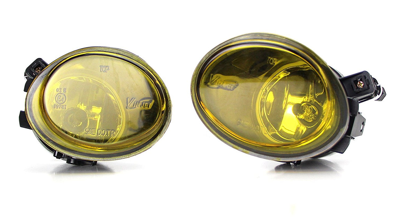 Gold Yellow Fog Lights w/ Halogen Bulbs For 01-05 BMW E46 M3 3 Series, 99-02 M5