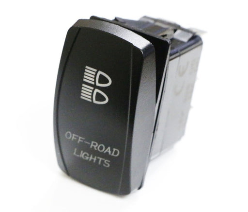 Off-Road Lights 5-Pin SPST ON/OFF Blue LED Indicator Rocker Switch For Fog Lamps