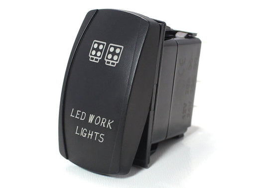 LED Work Lights 5-Pin SPST ON/OFF Blue LED Indicator Rocker Switch For Fog Lamps