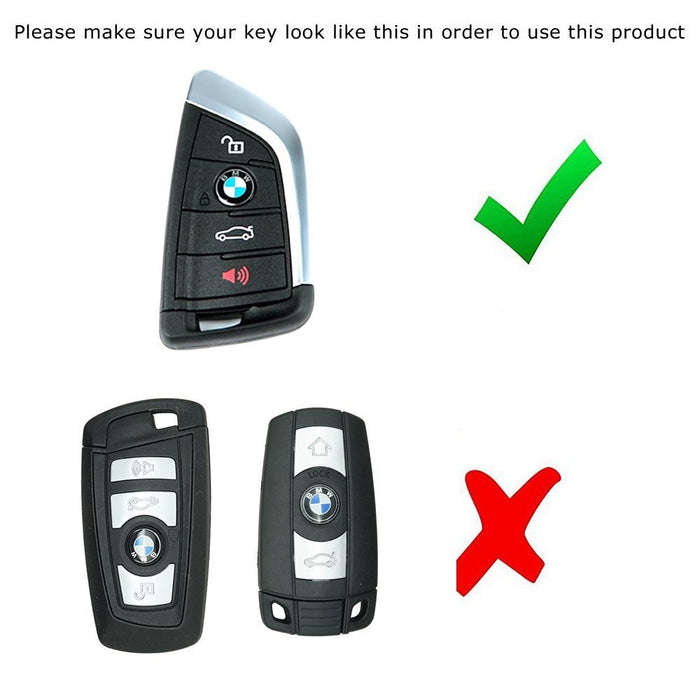 Exact Fit Glossy Black Smart Key Fob Shell Cover For BMW X1 X4 X5 X6 5 7 Series