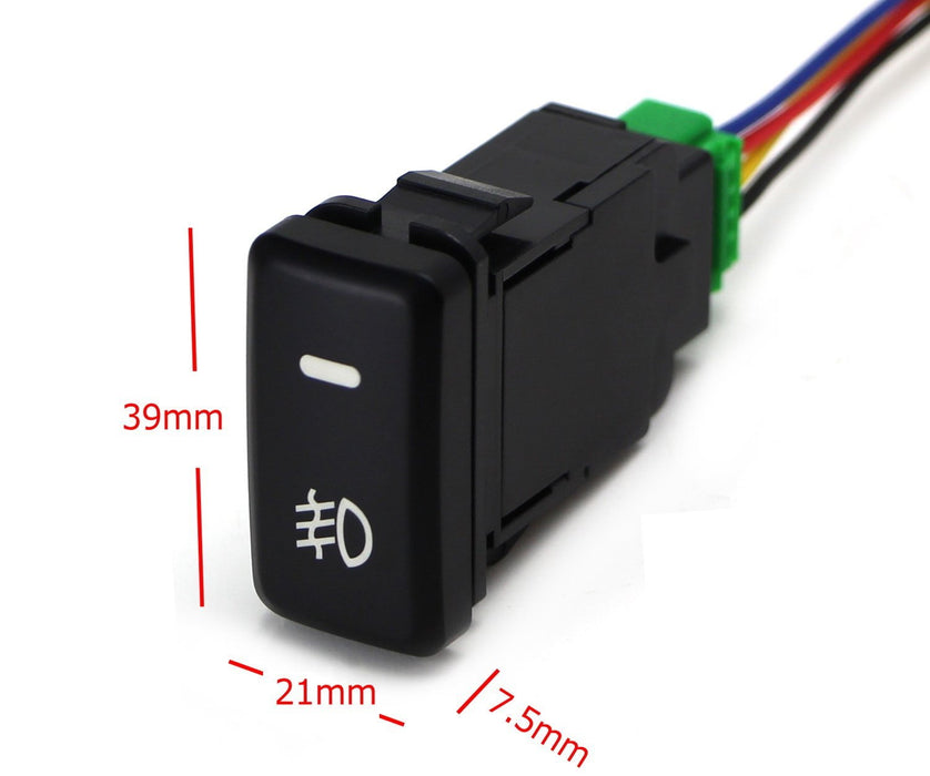 Factory Style 4-Pole 12V Push Button Switch with LED Background Indicator Lights