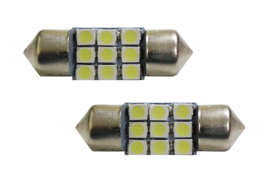 Xenon White 9-SMD-1210 1.25" DE3175 DE3022 LED Bulbs For Step Side Door Lights