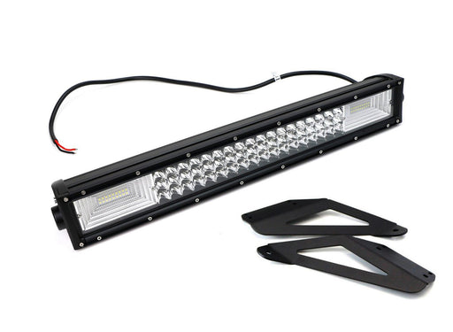 Flood/Spot Beam LED Light Bar w/Front Grill Mounts, Wire For 07-17 Jeep Wrangler