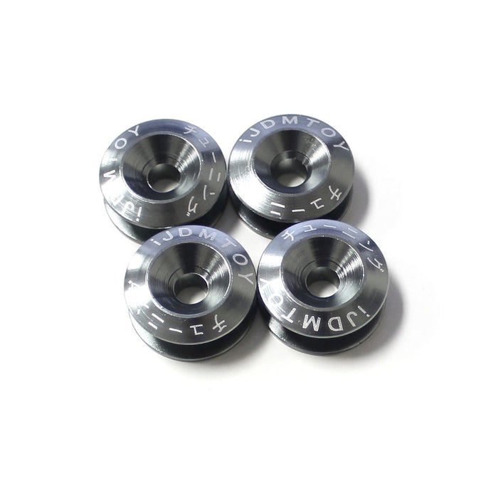 Gun Metal JDM Quick Release Fasteners For Car Bumpers Trunk Fender Hatch Lids