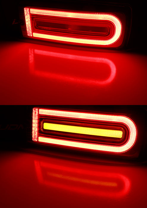 Red Lens 19' G-Class Style Full LED Sequential Taillamps For 99-18 W463 G-Wagon