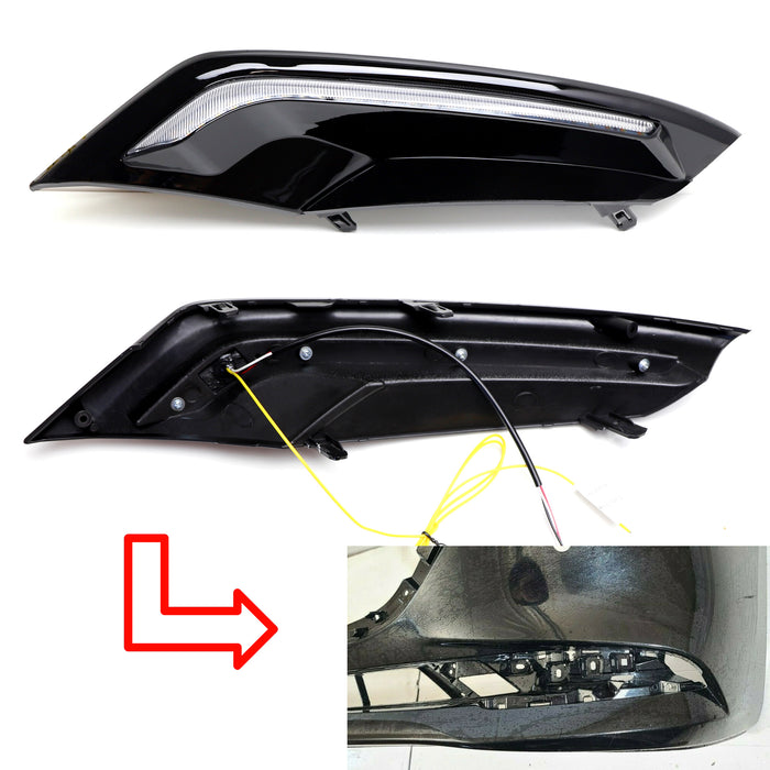 Lower Bumper Filler Fit Switchback LED Daytime Running Light For 2019-up Mazda3