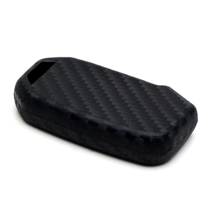 Black "Carbon Fiber" Silicone Key Fob Cover For Kia 22-up K5 Cadenza EV6 Stinger