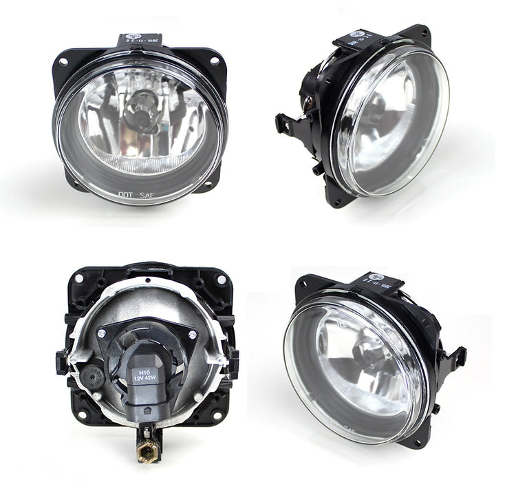 Complete Clear Lens Fog Lights w/Bulbs For Ford Escape, Mustang Cobra, Focus SVT