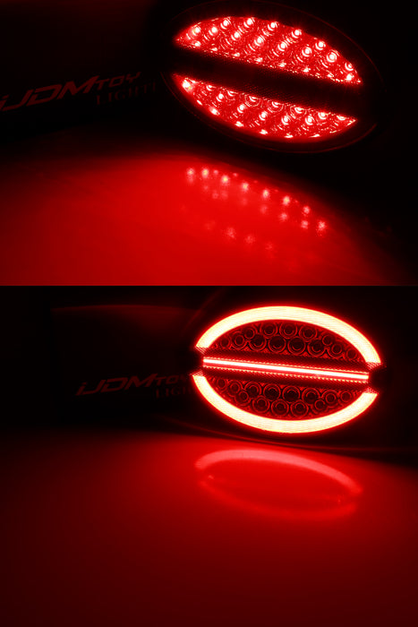 Smoke Lens Full LED Halo/Laser Tail Lights w/Hyper Flash Bypass For C5 Corvette