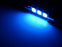 (2) Ultra Blue 3-SMD 6641 LED Bulbs For Car Vanity Mirror Lights Sun Visor Lamp